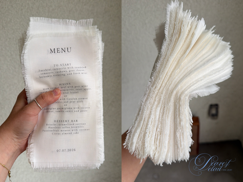 Linen Dinner Menu
