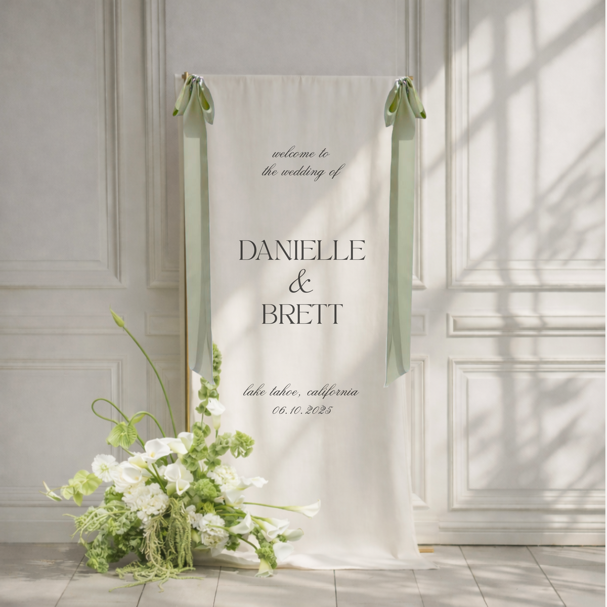 Custom Fabric Wedding Welcome Sign