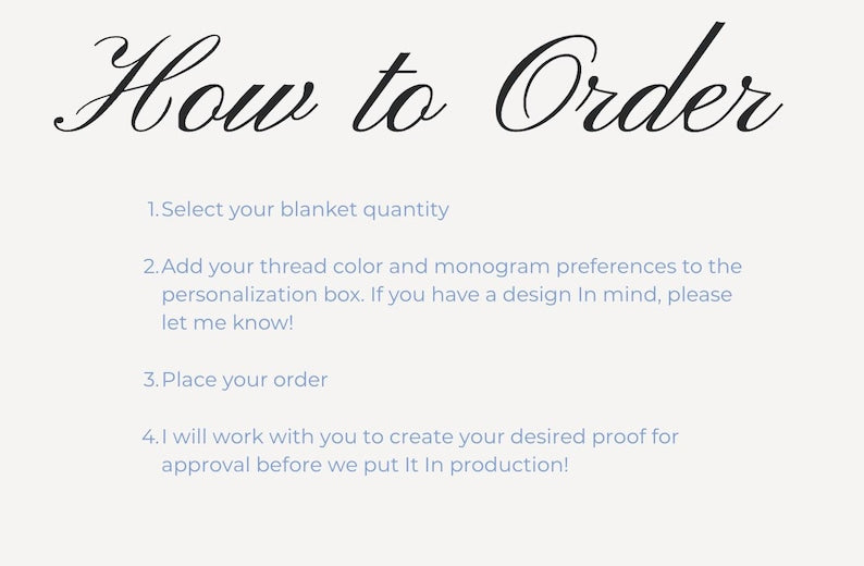 How to order graphic with four steps: choose quantity, personalize, place your order, approve your proof